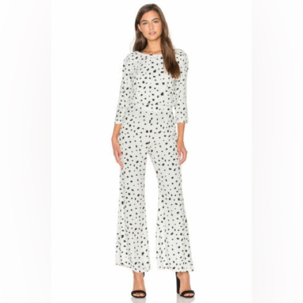 Wildfox Confetti Jumpsuit in Vanilla Latte